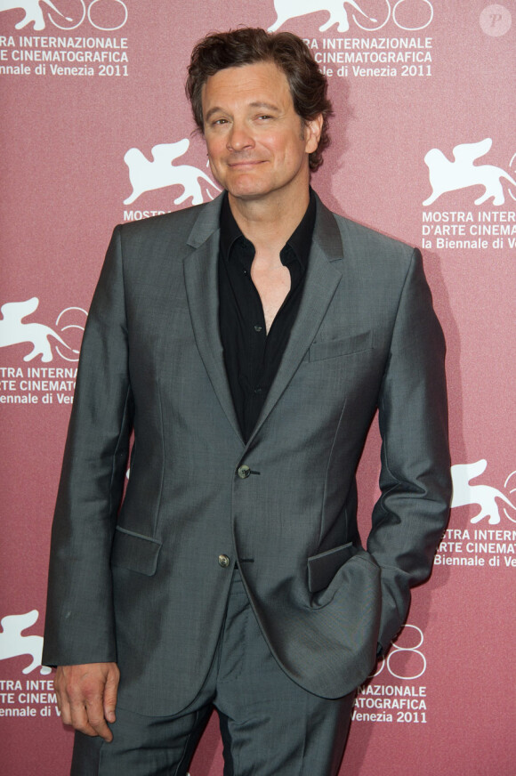 Colin Firth lors du photocall au festival de Venise du film La Taupe le 5 septembre 2011