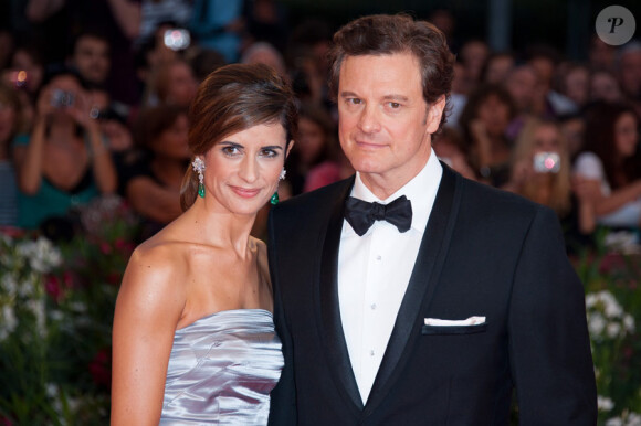 Colin Firth et Livia Giuggioli lors de la présentation au festival de Venise du film La Taupe le 5 septembre 2011