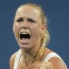 Caroline Wozniacki a bataillé ferme durant trois heures lors de son match face à Svetlana Kuznetsova lors du huitième de final de l'US Open 2011 le lundi 5 septembre 2011