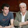 Stanley Weber et son père Jacques Weber en 2005 à Roland-Garros