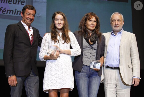 Clémentine Celarié, François Berléand et Anaïs Demoustier lors de la remise des prix du 13ème festival de La Rochelle, le 10 septembre 2011