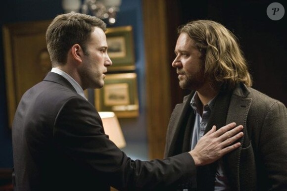 Ben Affleck et Russell Crowe dans le film Jeux de pouvoir sorti le 24 juin 2009