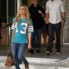 Fergie et son mari Josh Duhamel sortent de leur hôtel à Miami le 12 septembre 2011