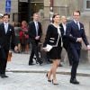 Le prince Carl Philip de Suède, la princesse Madeleine de Suède, le prince Daniel de Suède et la princesse Victoria de Suède assistent à l'ouverture du parlement suédois avant de se rendre à l'Opéra royal de Stockholm pour un concert le 15 septembre 2011
