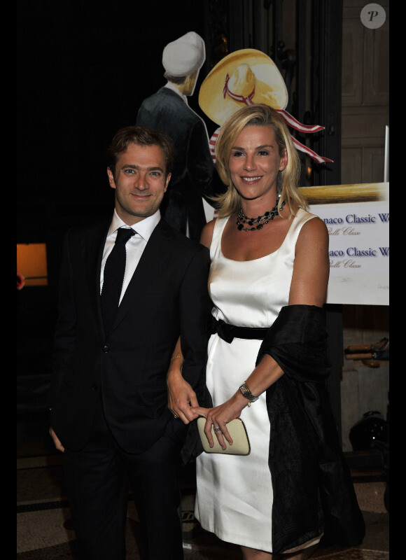 Laurence Ferrari, très amoureuse au bras de son mari Renaud Capuçon lors de la Nuit du Yachting à Monaco le 17 septembre 2011
