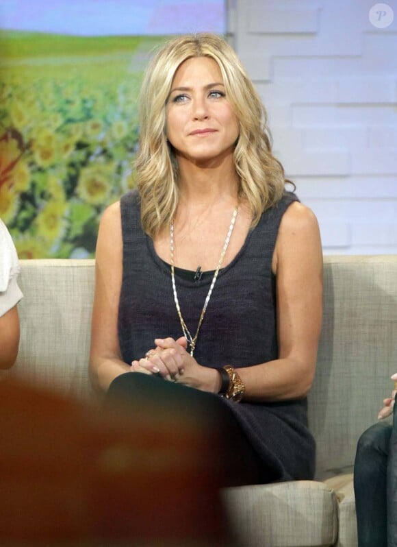 Jennifer Aniston sur le plateau de l'émission Good Morning America, à New York, le 26 septembre 2011.
