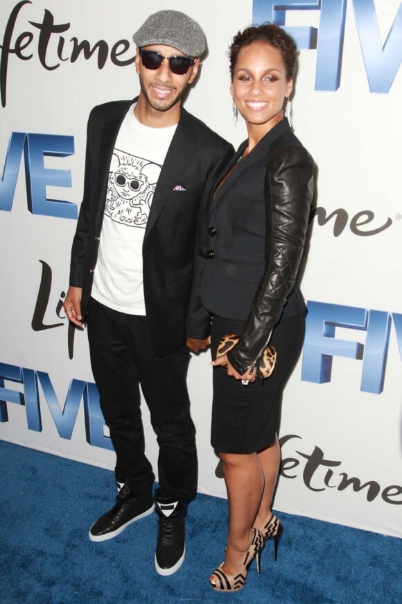 Alicia Keys et Swizz Beatz à l'avant-première du téléfilm Five, à New York, le 26 septembre 2011.
