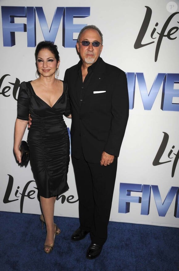 Gloria et Emilio Estefan à l'avant-première du téléfilm Five, à New York, le 26 septembre 2011.