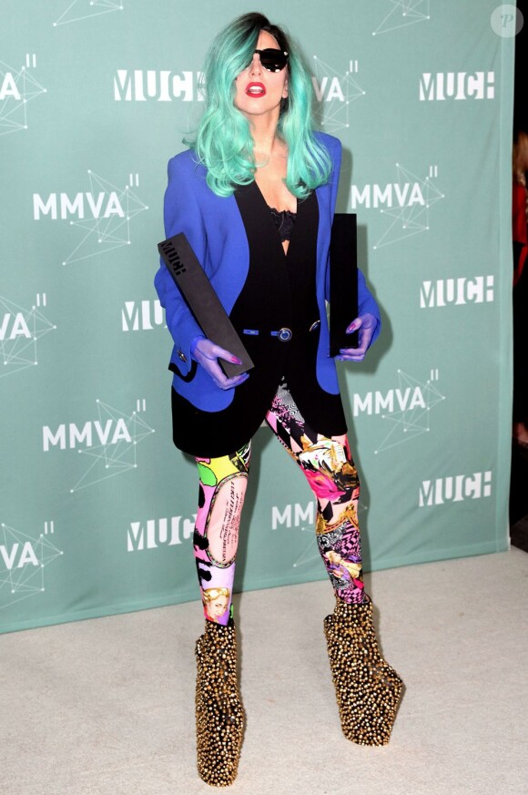 La chanteuse Lady Gaga à Toronto lors des 22emes MuchMusic Awards. Le 19 juin 2010.