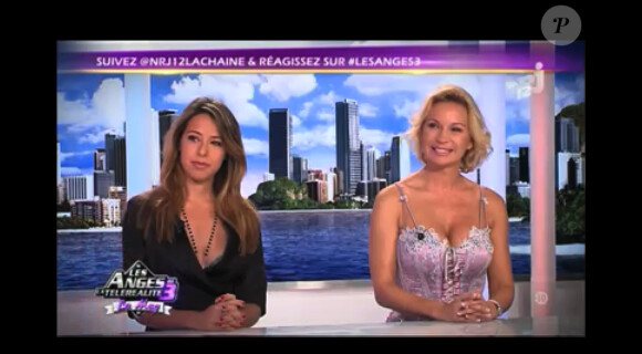 Daniela et Marlène Moureau sur la plateau des Anges de la télé réalité - Le mag, mercredi 28 septembre sur NRJ 12
