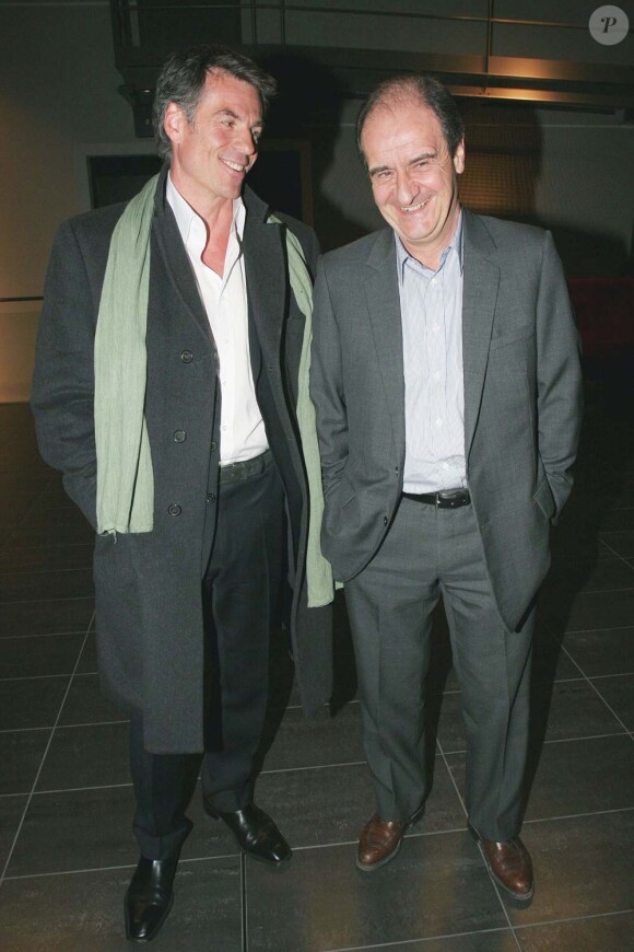 Bruno Gaccio et Pierre Lescure, à Pairs, le 27 septembre 2007.