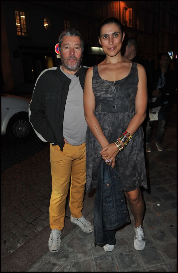 Philippe Starck et son épouse Jasmine lors de la soirée hogan by Karl Lagerfeld, à Paris.