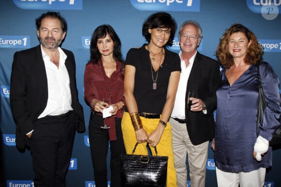 Denis Olivennes, Evelyne Bouix, Bernard et Zana Murat lors de l'avant-première du film Polisse dans les locaux d'Europe 1 à Paris le 3 octobre 2011