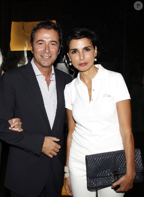 Rachida Dati et Bernard Montiel à la soirée Tod's, le 2 octobre 2011.