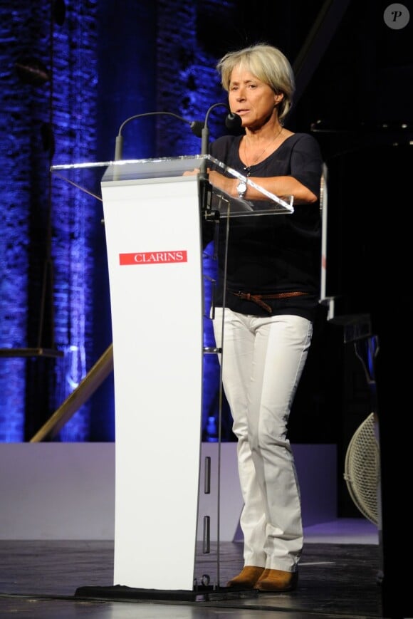 Christine Janin lors des Clarins award de la "Femme dynamisante" 2011, à l'Opéra comique, à Paris, le 3 octobre 2011