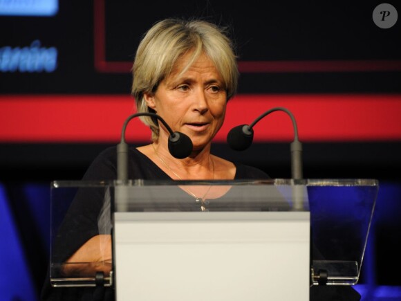 Christine Janin lors des Clarins award de la "Femme dynamisante" 2011, à l'Opéra comique, à Paris, le 3 octobre 2011