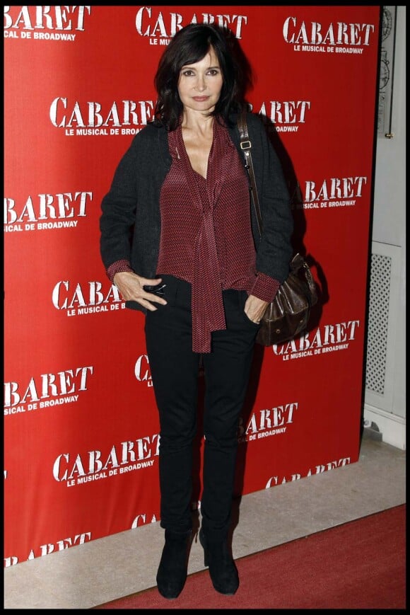 Evelyne Bouix à la première de Cabaret au Théâtre de Marigny à Paris, le 6 octobre 2011.