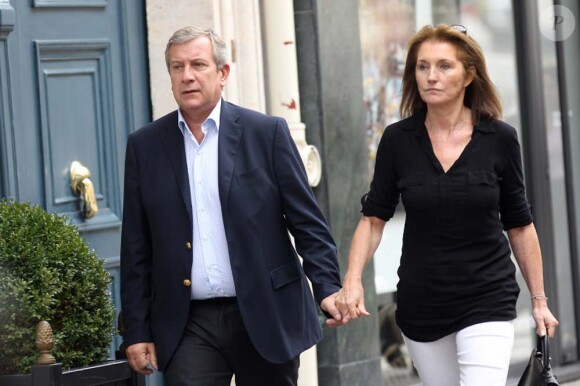 Cécilia et Richard Attias sont descendus au Bristol à Paris, le 29 septembre 2011.