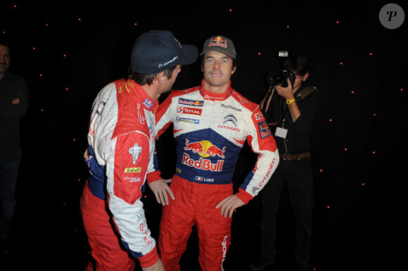 Sébastien Loeb découvre sa statue de cire au musée Grévin le jeudi 13 octobre 2011