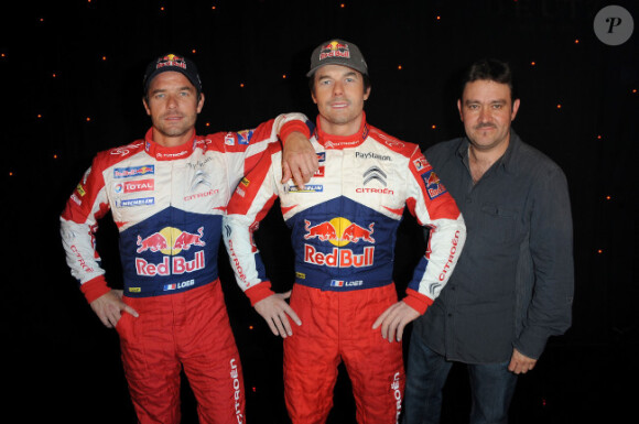 Sébastien Loeb découvre sa statue de cire réalisée par Stéphane Barret au musée Grévin le jeudi 13 octobre 2011