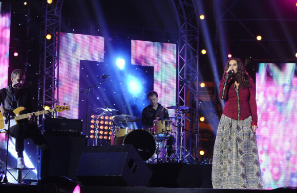 Elisa Tovati durant le concert de la Tolérance à Agadir au Maroc le 15 octobre 2011