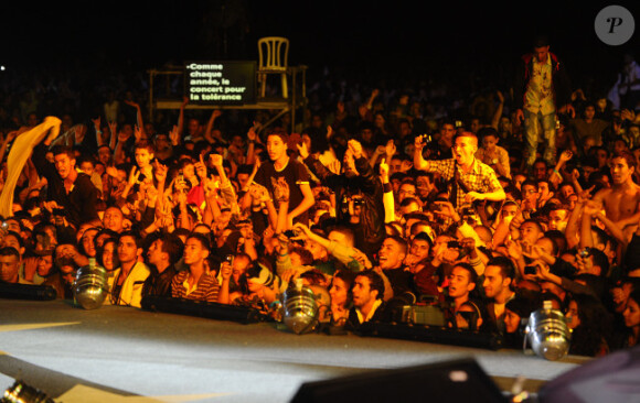 Une ambiance de folie durant le concert de la Tolérance à Agadir au Maroc le 15 octobre 2011