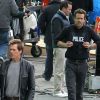 Ryan Reynolds et Kevin Bacon sur le tournage de R.I.P.D à Boston, le 22 octobre 2011.