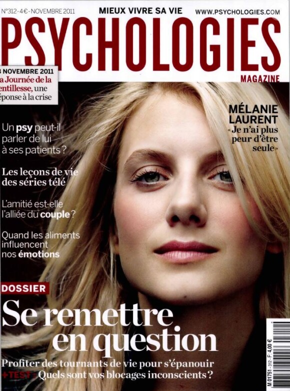 La couverture du magazine Psychologies du mois de novembre 2011