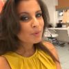 Malika Ménard se prépare pour une séance maquillage dans le making of de Face Off sur la chaîne Syfy