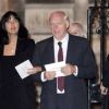 David Gilmour assiste à la messe en l'honneur de Josephine Hart, Lady Saatchi, en l'abbaye de Westminster, à Londres, le 24 octobre 2011.