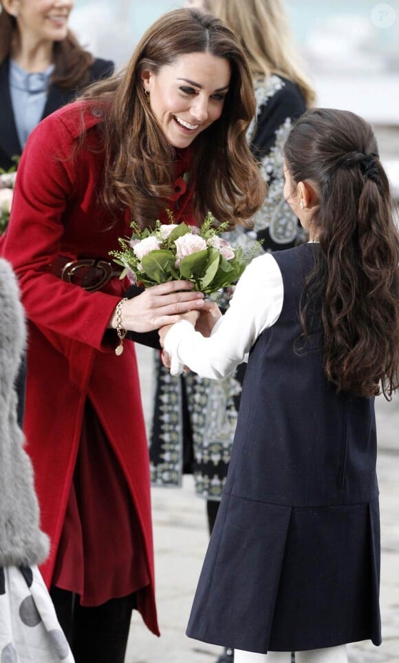 La duchesse Catherine était avec le prince William le 2 novembre 2011 à Copenhague, au Danemark, pour visiter en compagnie du prince Frederik et de la princesse Mary le centre d'approvisionnement de l'UNICEF et apporter leur soutien dans la lutte contre la famine dans la Corne de l'Afrique.