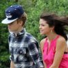 Selena Gomez, avec Justin Bieber, en octobre 2011 à Rio de Janeiro.