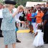 Cérémonie de bienvenue pour les royaux néerlandais à Windwarside, sur l'île de Saba, le 5 novembre 2011.