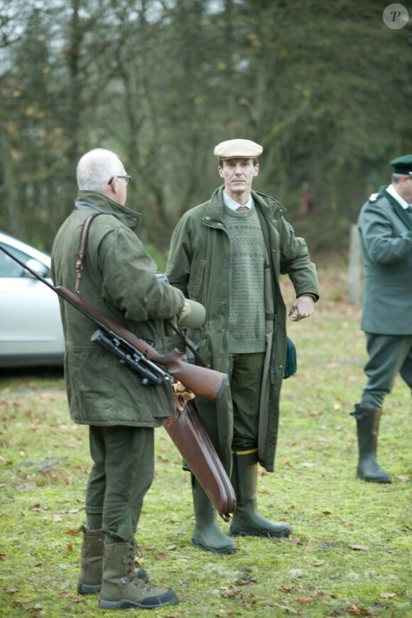 Le prince Joachim part pour une chasse royale le 7 novembre 2011
