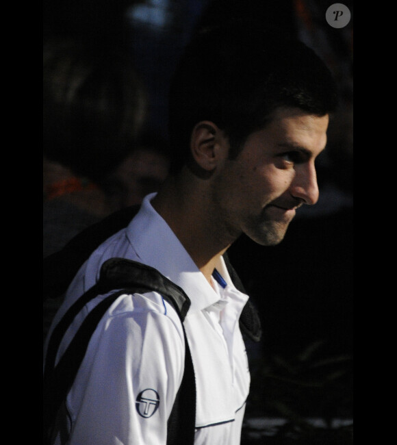 Novak Djokovic le 9 novembre 2011 lors du Masters 1000 de Paris Bercy à Paris