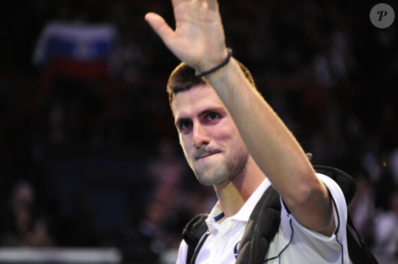 Novak Djokovic le 9 novembre 2011 lors du Masters 1000 de Paris Bercy à Paris