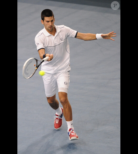 Novak Djokovic le 9 novembre 2011 lors du Masters 1000 de Paris Bercy à Paris