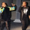 Kanye West et Jay-Z alias The Throne, ont interprété un titre de leur album commun. New York, le 9 novembre 2011.
