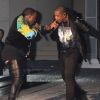 Le duo The Throne composé de Kanye West et Jay-Z, en plein live pour le défilé Victoria's Secret. New York, le 9 novembre 2011.