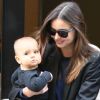 Miranda Kerr et son fils Flynn à New York, le 11 novembre 2011.