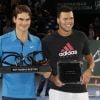 Roger Federer et Jo-Wilfreid Tsonga le 13 novembre lors de la finale du Masters 1000 de Paris Bercy