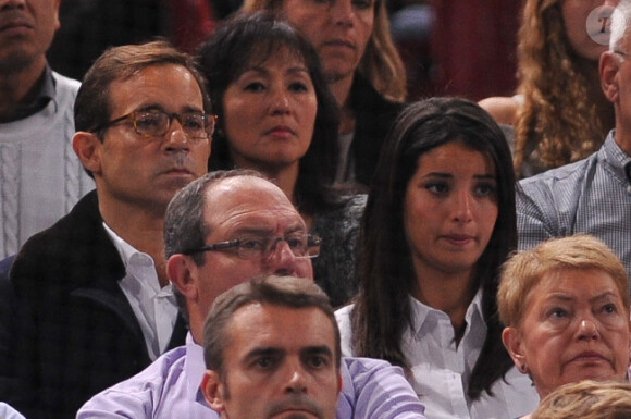 Jean-Luc Delarue et sa compagne Anissa le 13 novembre lors de la finale du Masters 1000 de Paris Bercy