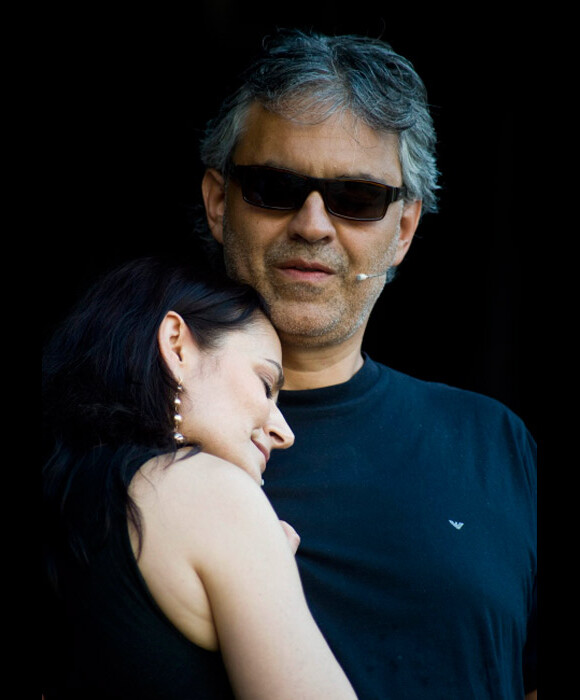 Andrea Bocelli et sa compagne Veronica Berti en juillet 2009 à Venise
