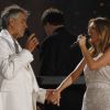 Andrea Bocelli et Celine Dion réunis pour un concert à New-York le 15 septembre 2011.