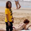 Steven Tyler et sa jeune compagne Erin Brady en vacances à Maui (Hawaï), le 16 novembre 2011.