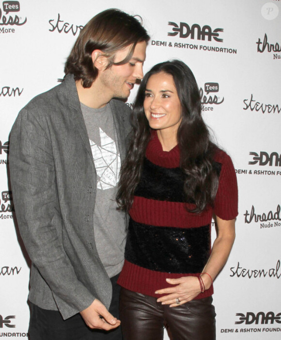 Demi Moore et Ashton Kutcher en avril 2011 à New York