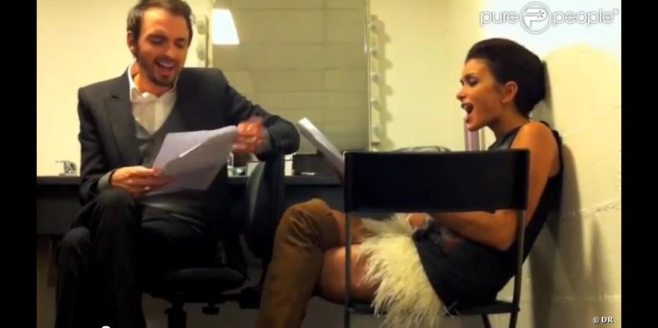 Christophe Willem Couple Jenifer et Christophe Willem en pleine répétition pour l'émission Les