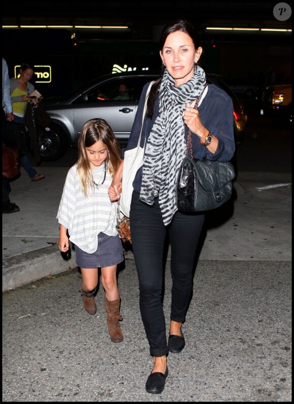 Courteney Cox et sa fille Coco à Los Angeles le 6 avril 2011