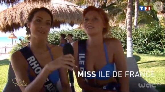Miss Rhône-Alpes et Miss Ile-de-France s'offrent un moment de détente et un massage à Cancun au Mexique en novembre 2011