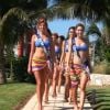 Les Miss s'offrent un moment de détente et un massage à Cancun au Mexique en novembre 2011